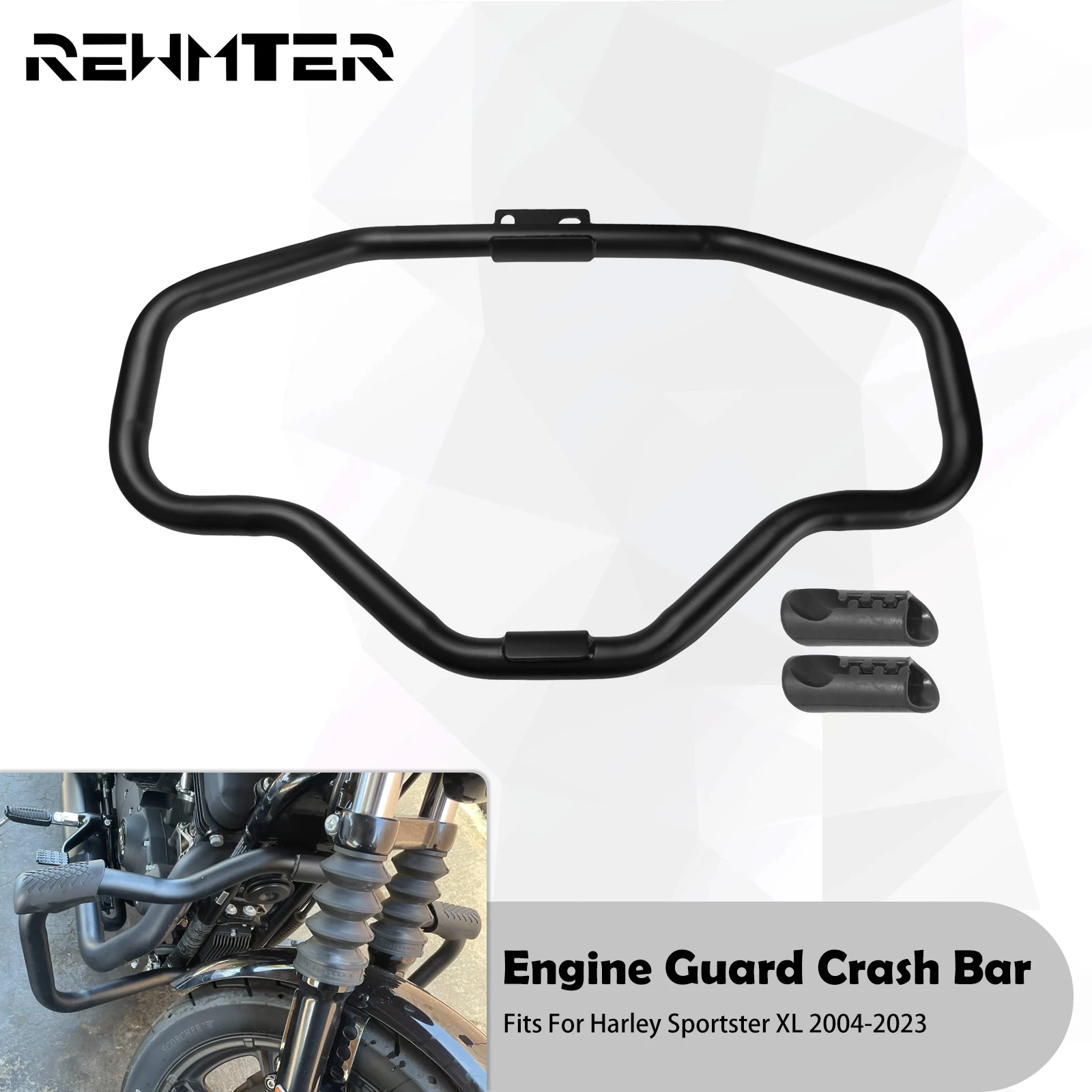 

Motorcycle Front Crash Bar Highway Black Engine Guard For Harley Sportster XL Iron 883 1200 48 72 Super Low 2004-2023 XR 2008-13