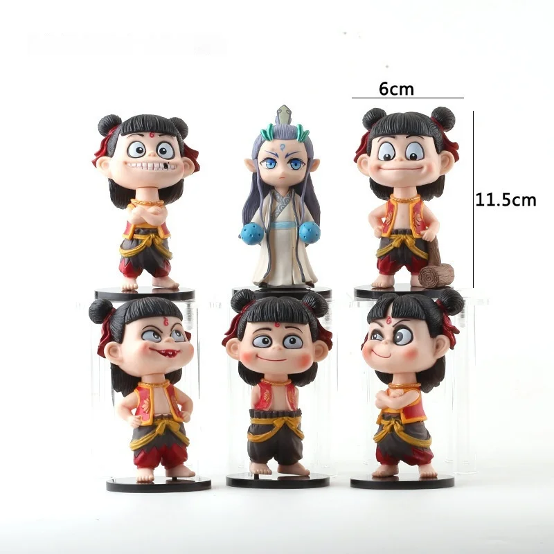 2025 New Movie Ne Zha 2 Nezha Aobing Standing Posture Model Pvc Cartoon Figures Toy Collection Desktop Scene Decoration Doll