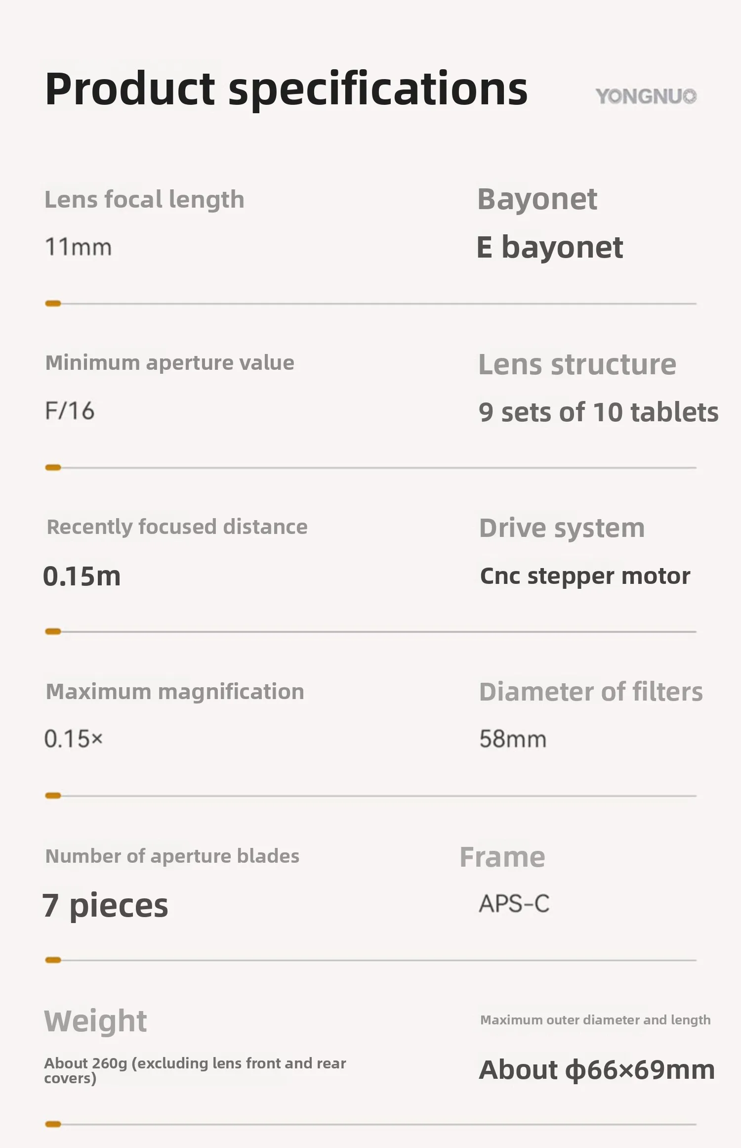 Lente micro de foco único de tamanho de moldura de foco fixo ultra grande angular