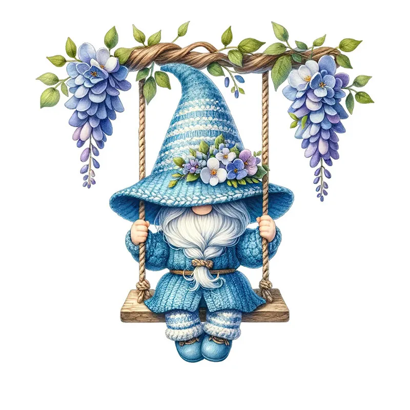 

T2090#Spring Gnome Toilet Stickers Decoration for Living Room, Wall, Bedroom, and Home Decor Car Decals Self-Adhesive
