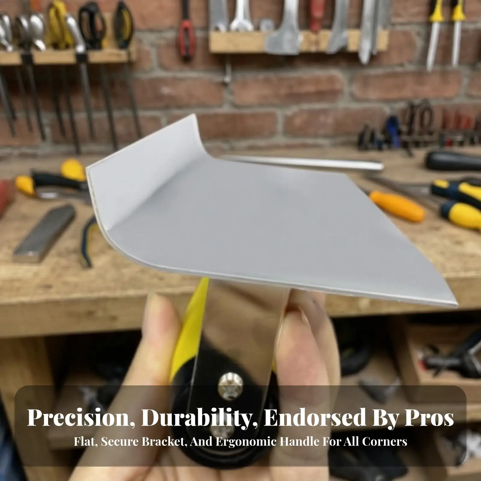 Stainless Steel 304 Corner Finishing Trowel for Plaster Putty Cement Edge Smoothing Hand Tool