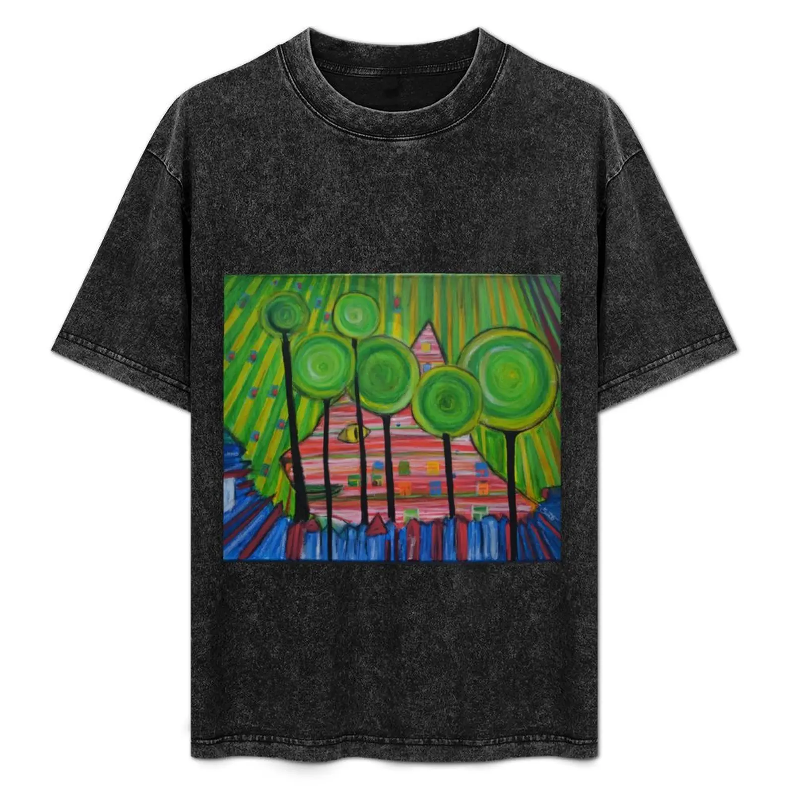 

Hunderwasser cat T-Shirt Basic Comfort Fit T-Shirt for Men