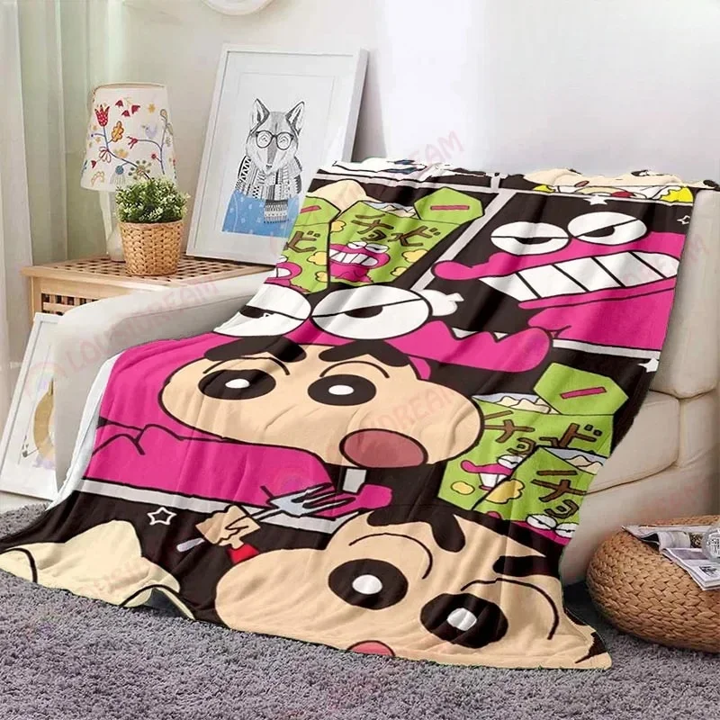 C-Crayon Shin-chans Blanket Sofa Winter Fluffy Soft Blankets & Throws Microfiber Bedding Knee Warm Nap Decorative Home Textiles