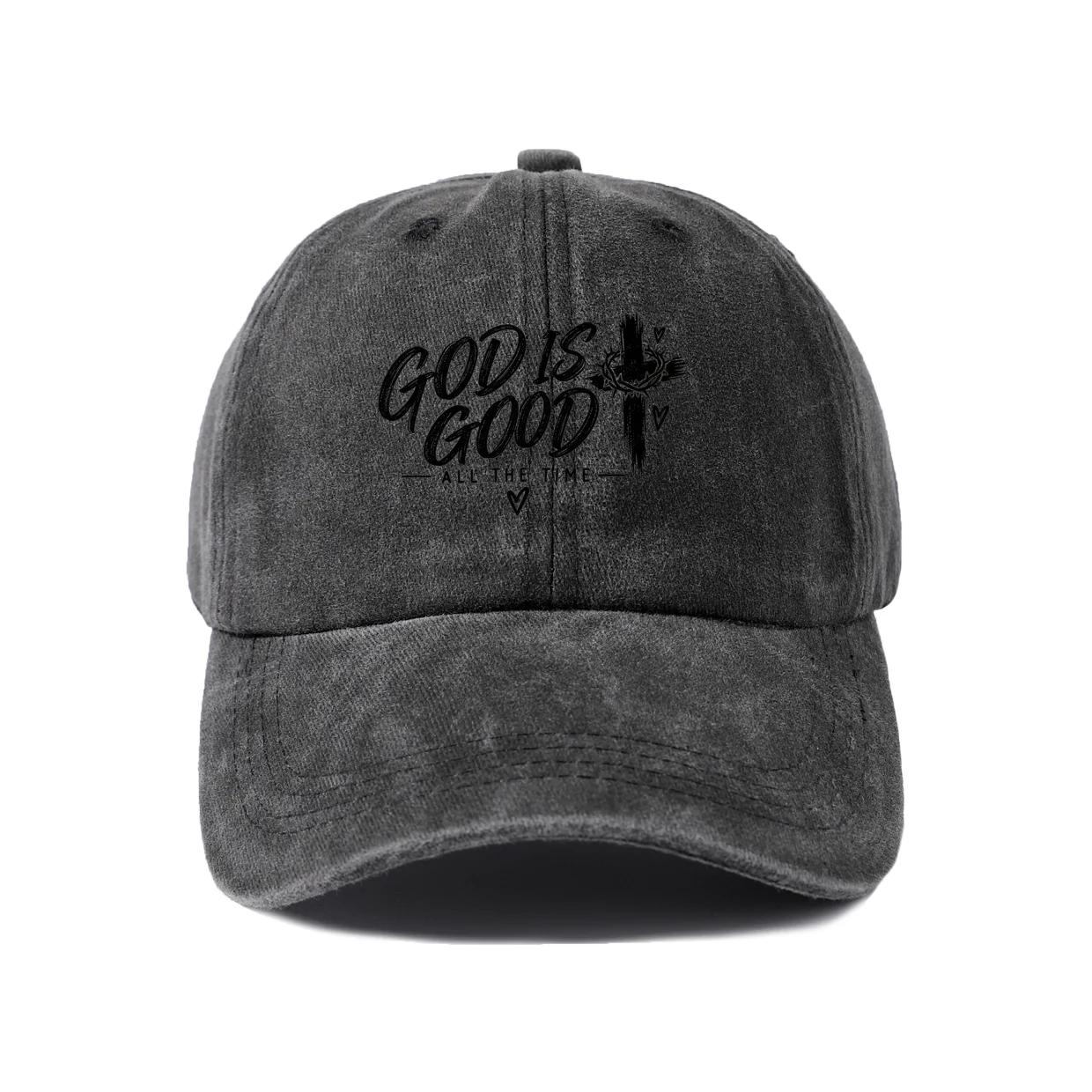 Vintage Quote Graphic Baseball Cap, Vintage Washed Adjustable Unisex Dad Hat, Everyday Gift