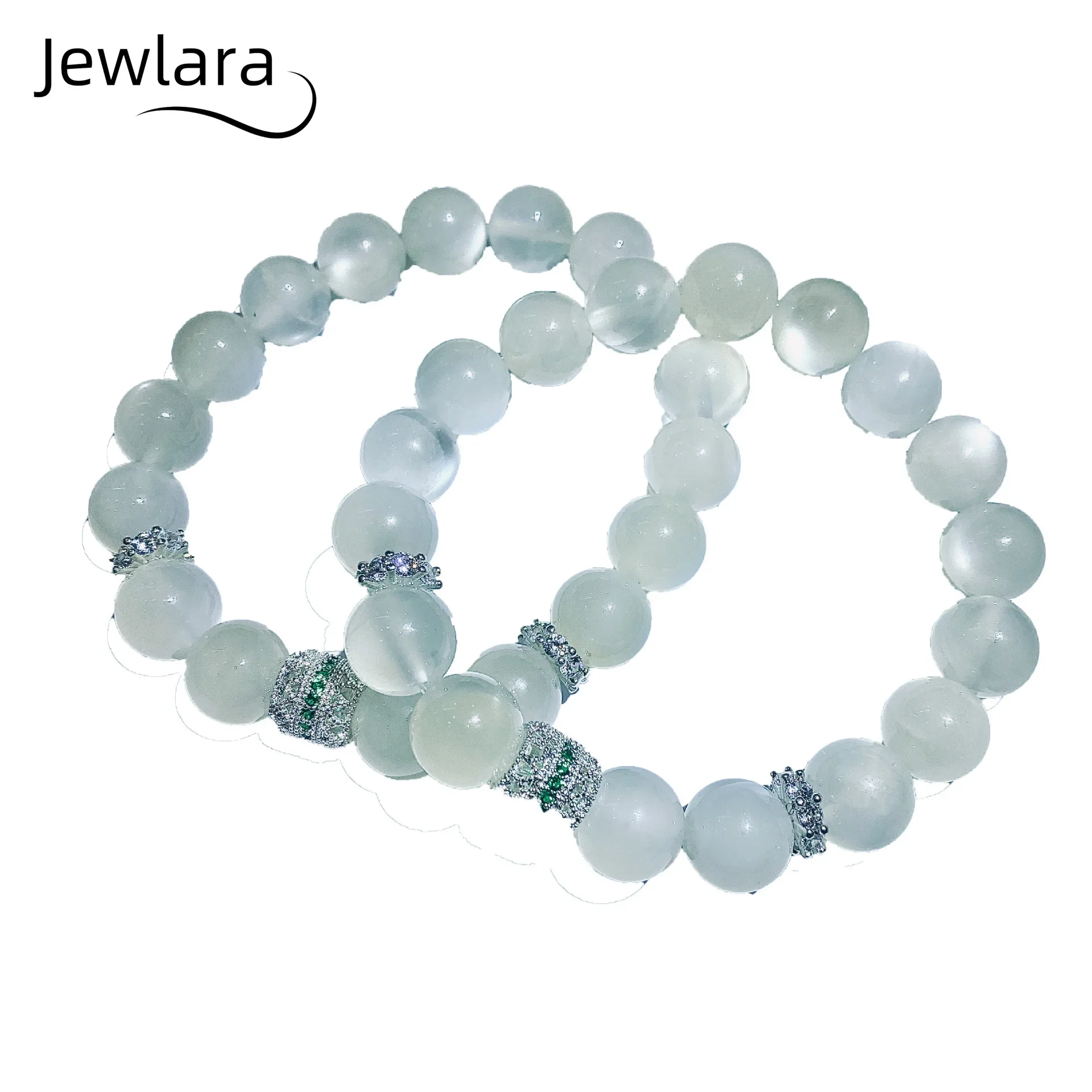 

Браслет JEWLARA с натуральным белым лунным камнем, универсальный, для девушек, подчеркивающий индивидуальность, с ощущением прохлады, C