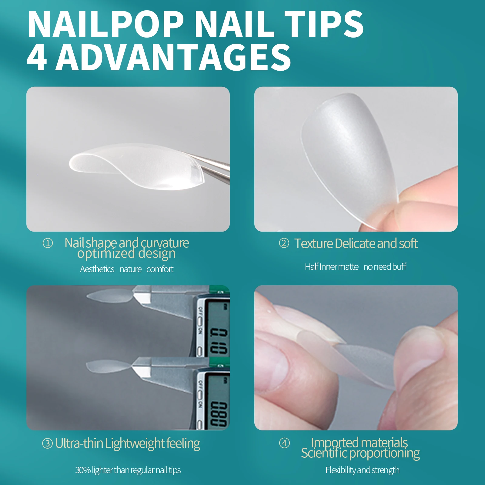 Extra Short Soft Fake Nail Tips Full Cover Gel Nail Tip Pre-shaped for Extensions Easy for Home DIY Nail Salon  American Capsule