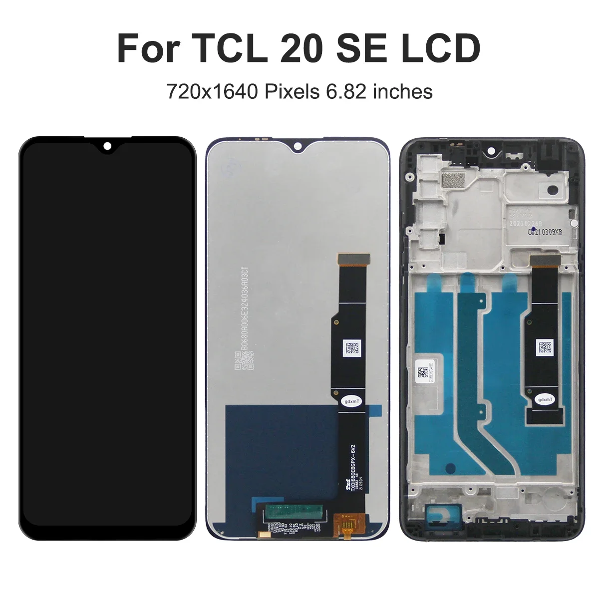 For TCL 20 SE 6.82''For  TCL 20SE T671H T671F T671O T671E LCD Display Touch Screen Digitizer Assembly Replacement