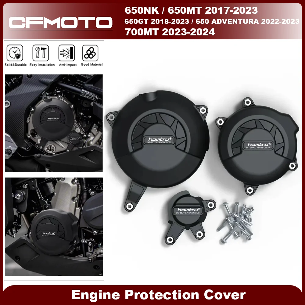 

For CFMOTO 650NK 650MT 2017-2023 650GT 2018-2023 650ADVENTURA 700MT 2023-2024 GB Racing Motorcycle Engine Protection Cover Parts