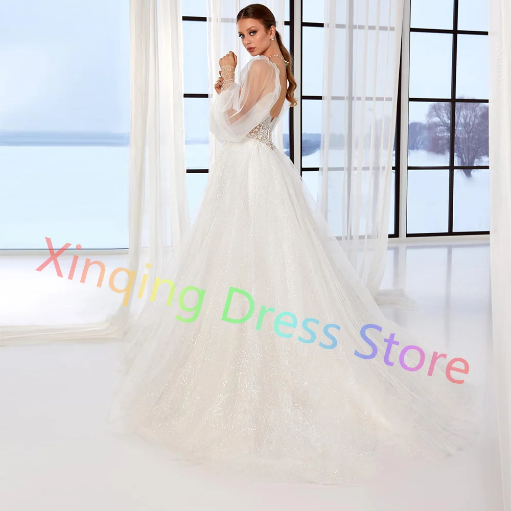 Customized Sexy Sweetheart Detachable Sleeves Wedding Dress Appliques Lace Tulle Bridal Gowns High Quality Vestido De Novia 2025