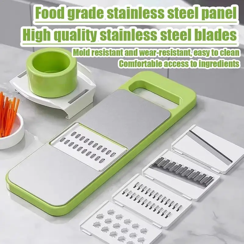 Vegetable Slicer Veggie Chopper And Slicer 5 In 1 Veggie Cutter Food Slicer Veggie Fruit Cheese Vegetables Grater For Cheese