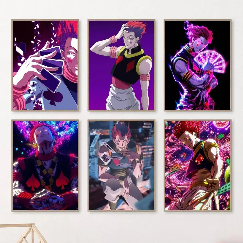 1PC Hunter X Hunter H-hisoka Anime Poster Self-adhesive Art Waterproof Paper Sticker Coffee House Bar Room Wall Decor