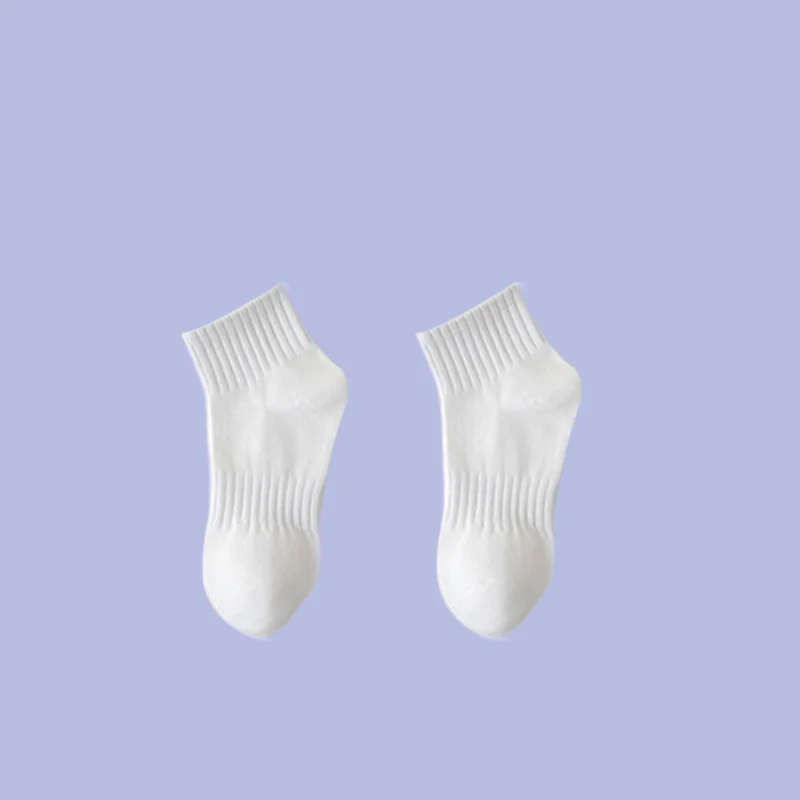 4/8/12 Paris Fashion Black And White Breathable Middle Socks Pure Color Cotton Socks Sports Couple Socks Summer Socks