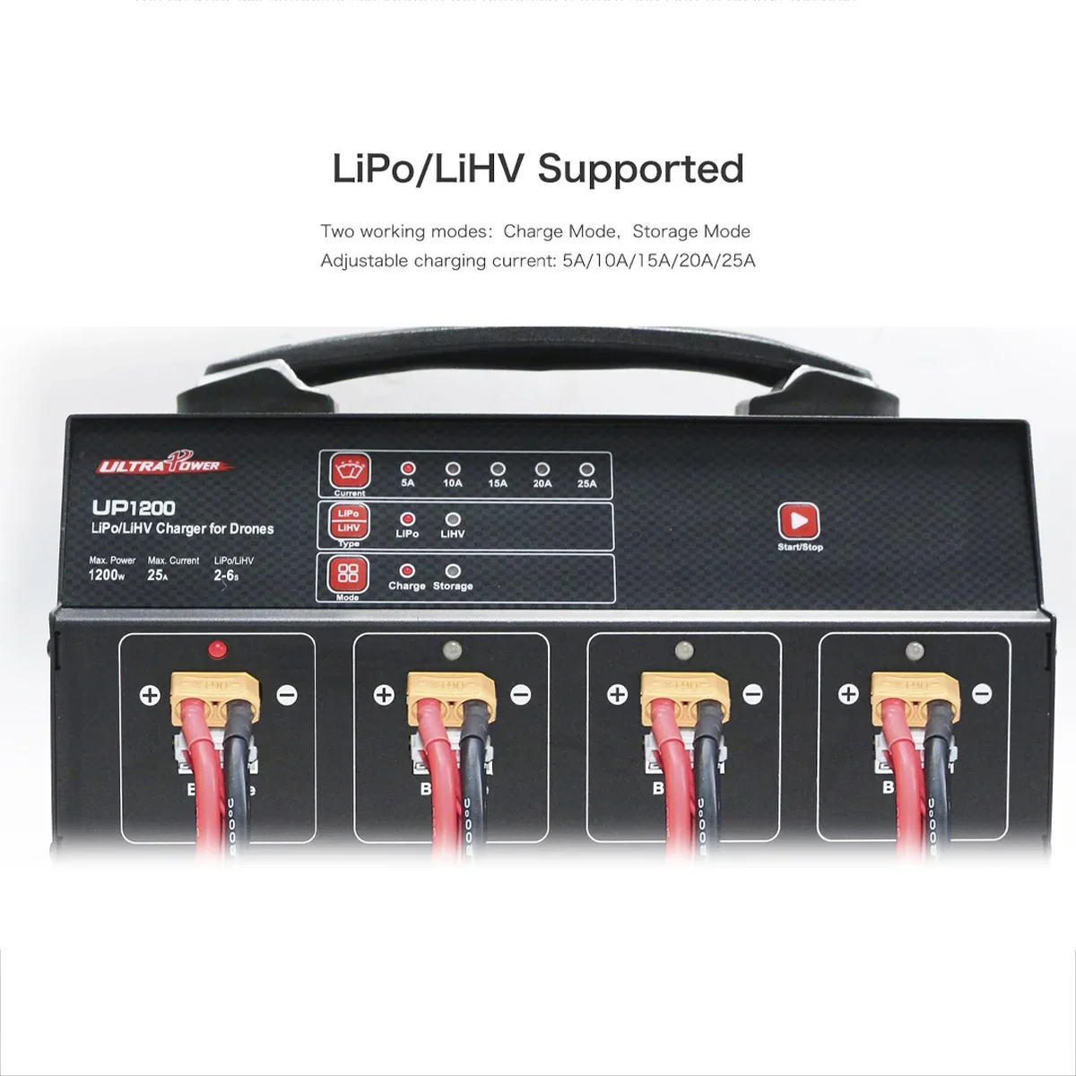 

Ultra Power UP1200 1200 Вт, 25 А, 8 каналов, 2-6S, зарядное устройство для БПЛА, дрона