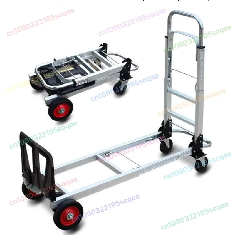 

Easy Moving Capacity Aluminum Frame Folding Hand Trolley Portable Hand Truck With Four Wheels