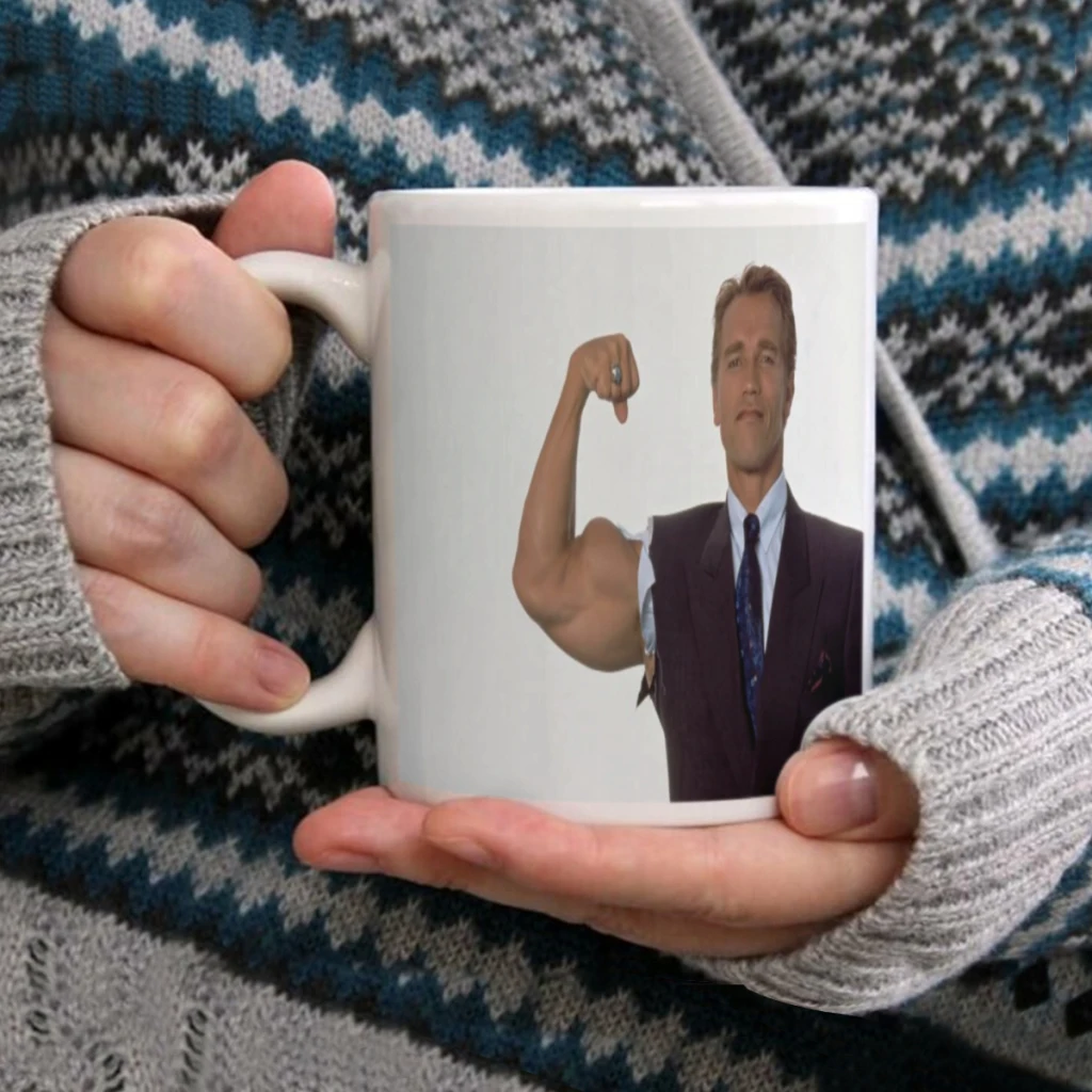 Arnold Schwarzenegger Bodybuilding Coffee Mug 11oz Fun Ceramic Coffee Tea Cocoa Cup Handle Tea Drink Cup