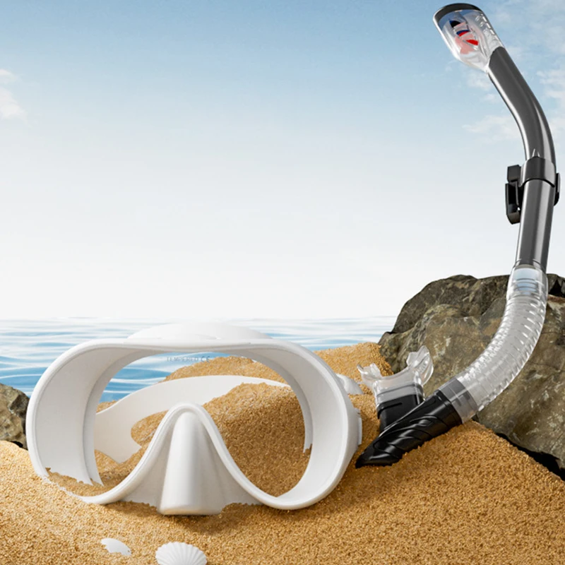 

Professional Diving Mask Snorkel Scuba Snorkeling Set Adult Underwater Silicone Anti-Fog Goggles Swimming Glasses Pool Equipment