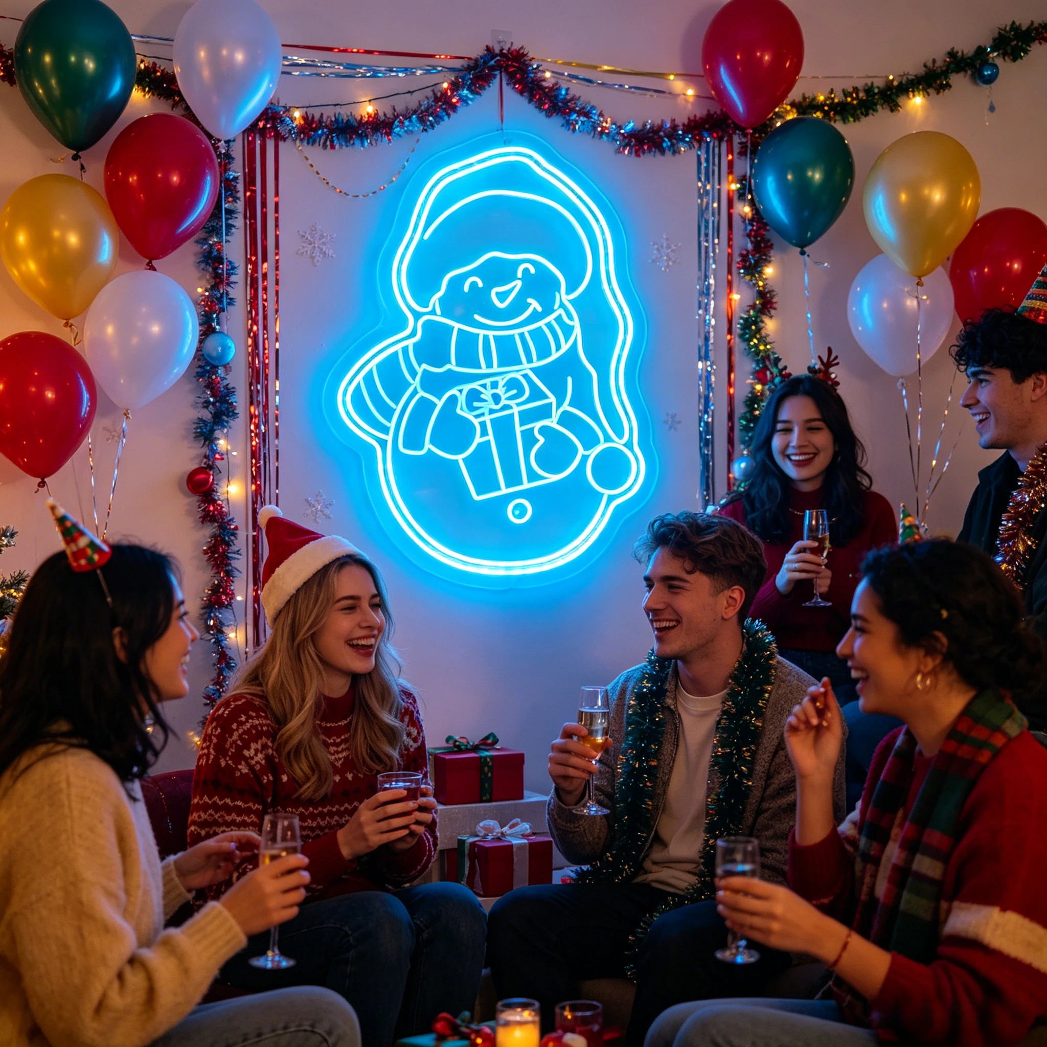 

Christmas Neon Signs LED Neon Lights for Wall Decor Bedroom Livingroom Christmas Party Decorations A Great Gift for Children