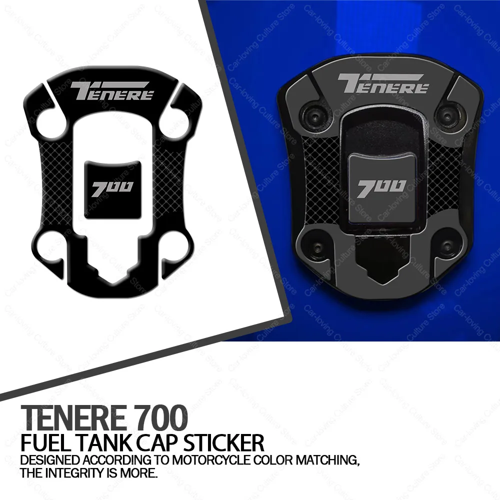 For TENERE 700 tenere700 Motorcycle Accessories Waterproof Protective Fuel Tank Cap Sticker 3D Epoxy Resin Protective Sticker