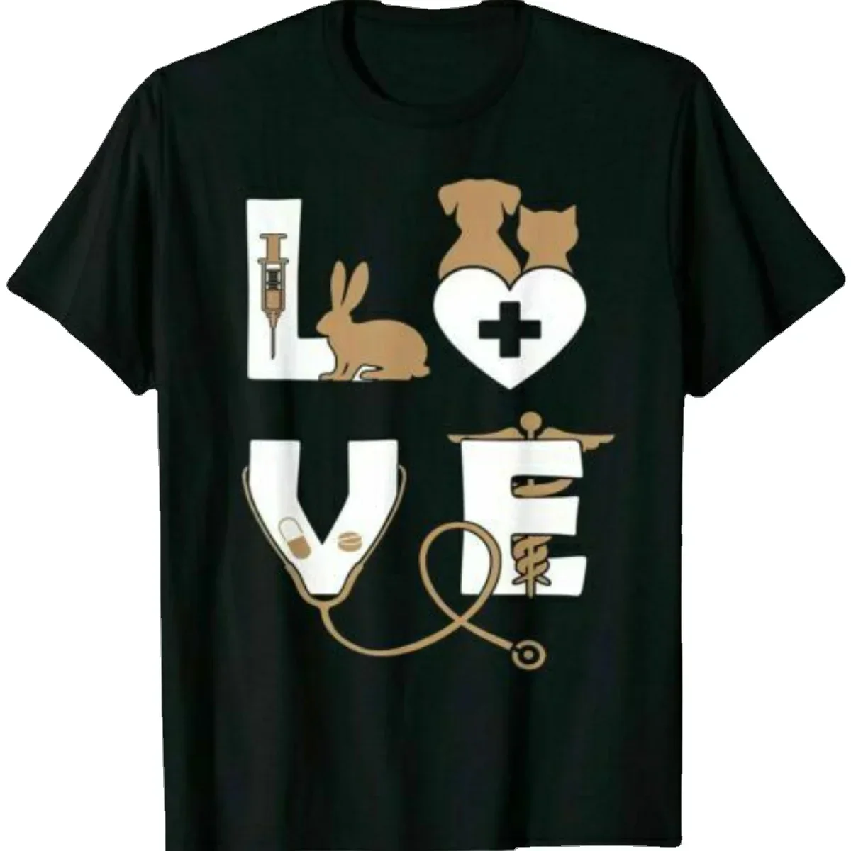 Vet Tech Love Animal Veterinarian Mother's Day T-Shirts Cotton Trend 2021