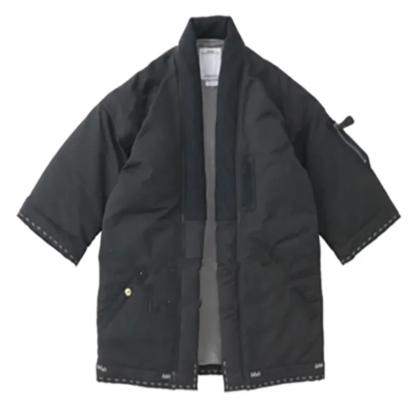 Neuankömmling Original China-Chic kurze taoistische Robe Baumwolle Herren gepolsterte Mantel Daunen jacke männlich lose Parka non visvim dcdt