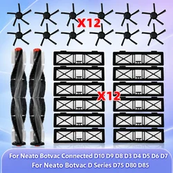 Compatibile con Neato Botvac Connected D10 D9 D8 D3 D4 D5 D6 D7, Serie D D75 D80 D85 Parti Spazzola Principale e Laterale Filtro ad Alte Prestazioni