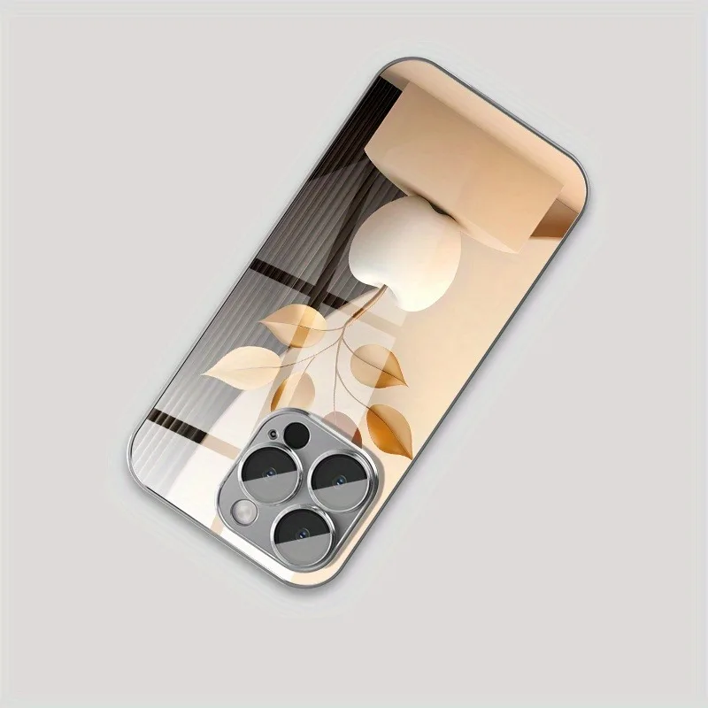 아트 트리 가지 무늬 애플 패턴 전기 도금 삼성 갤럭시 S25 S24 S23 울트라 플러스 FE 강화유리 케이스