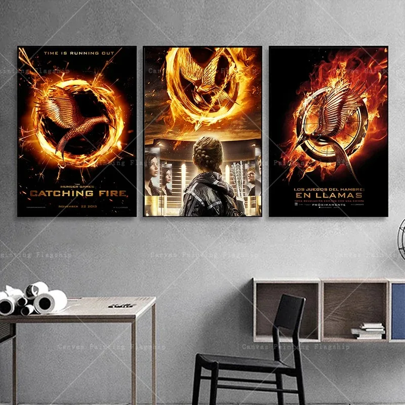 The Hunger Games Mockingjay-Part Katniss Movie Posters Wall Art Picture Print Canvas Painting for Living Room Home Decor Cuadros