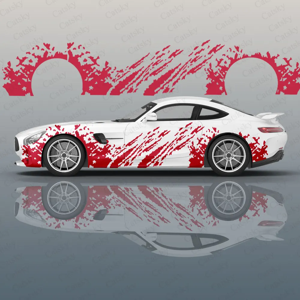 ink splatter blood Car Decal Protective Film Vinyl Itacar Racing Side Graphics Wrap Accessories Spray Paint auto Stickers Film