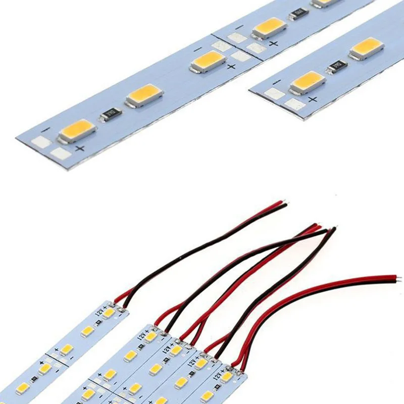 100pcs DC12V Slim 6500k 50cm/pc SMD 5630 5730 Rigid Led Bar Light Bead Strip Wall Bare Board Use Of Showcase