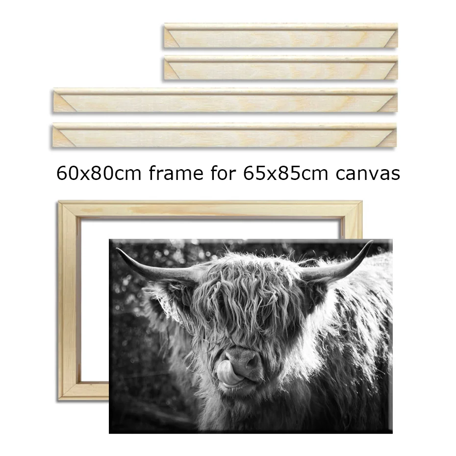 60x80cm Holzrahmen für 65x85cm Leinwand Ölgemälde Bild Natur DIY Rahmen für Diamant Malerei Bild Wand kunst Dekor