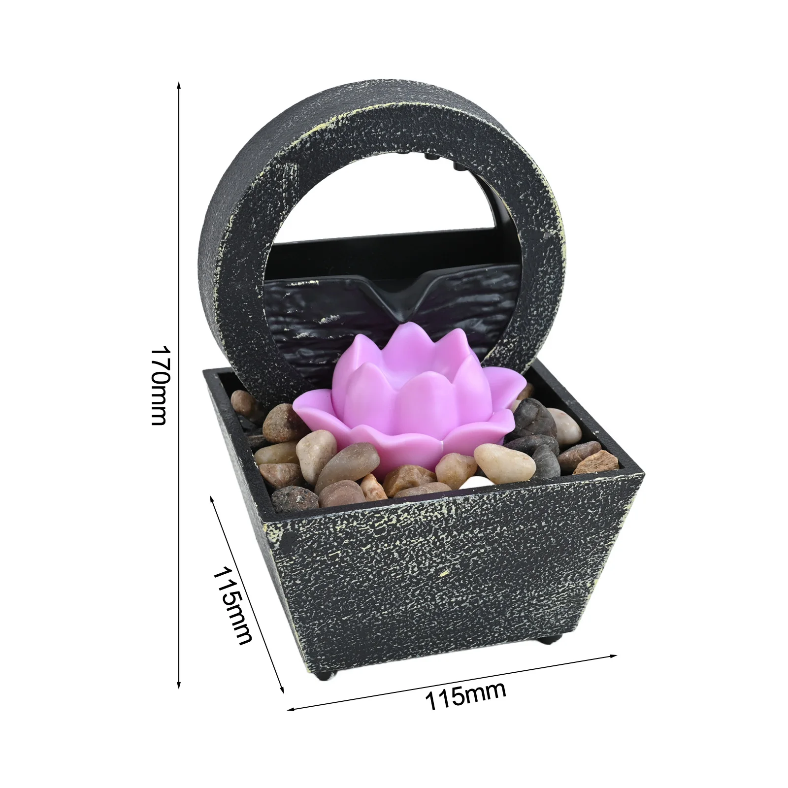 Tabletop Fountain Fountain Decoration Or USB Operated Black Easy To Use Office Decoration Perfect  Tabletop Fountain