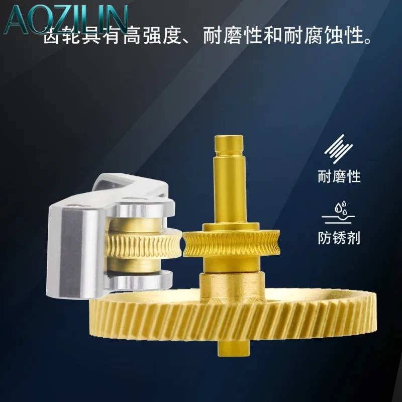 AOZILIN DLC Nano Coated Hardened Steel Helical Gear, All Metal Extruder Gear for A1 A1 Mini 3D Printer