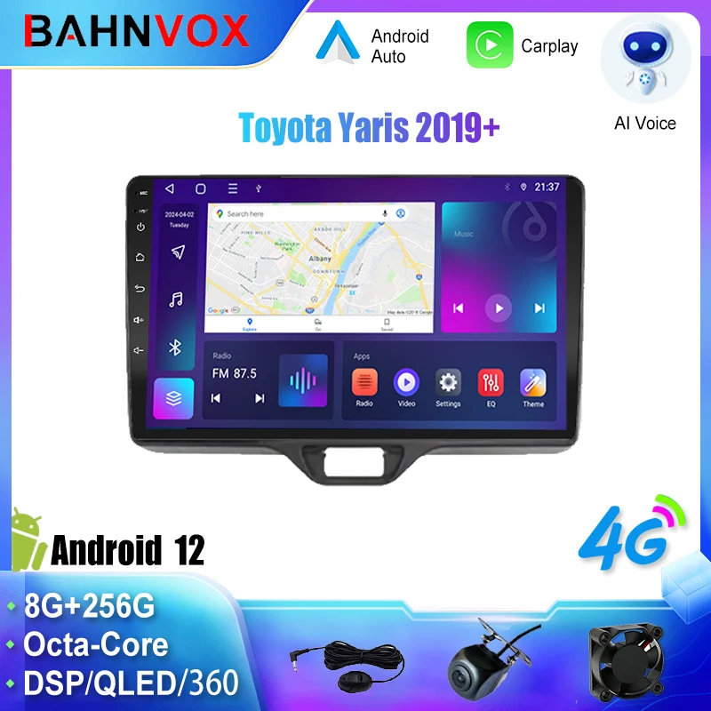 

Android Car Radio GPS Navigation Multimedia Video Player for Toyota Yaris 2019 Stereo Tape Recorder Screen Head Unit Carplay 4G