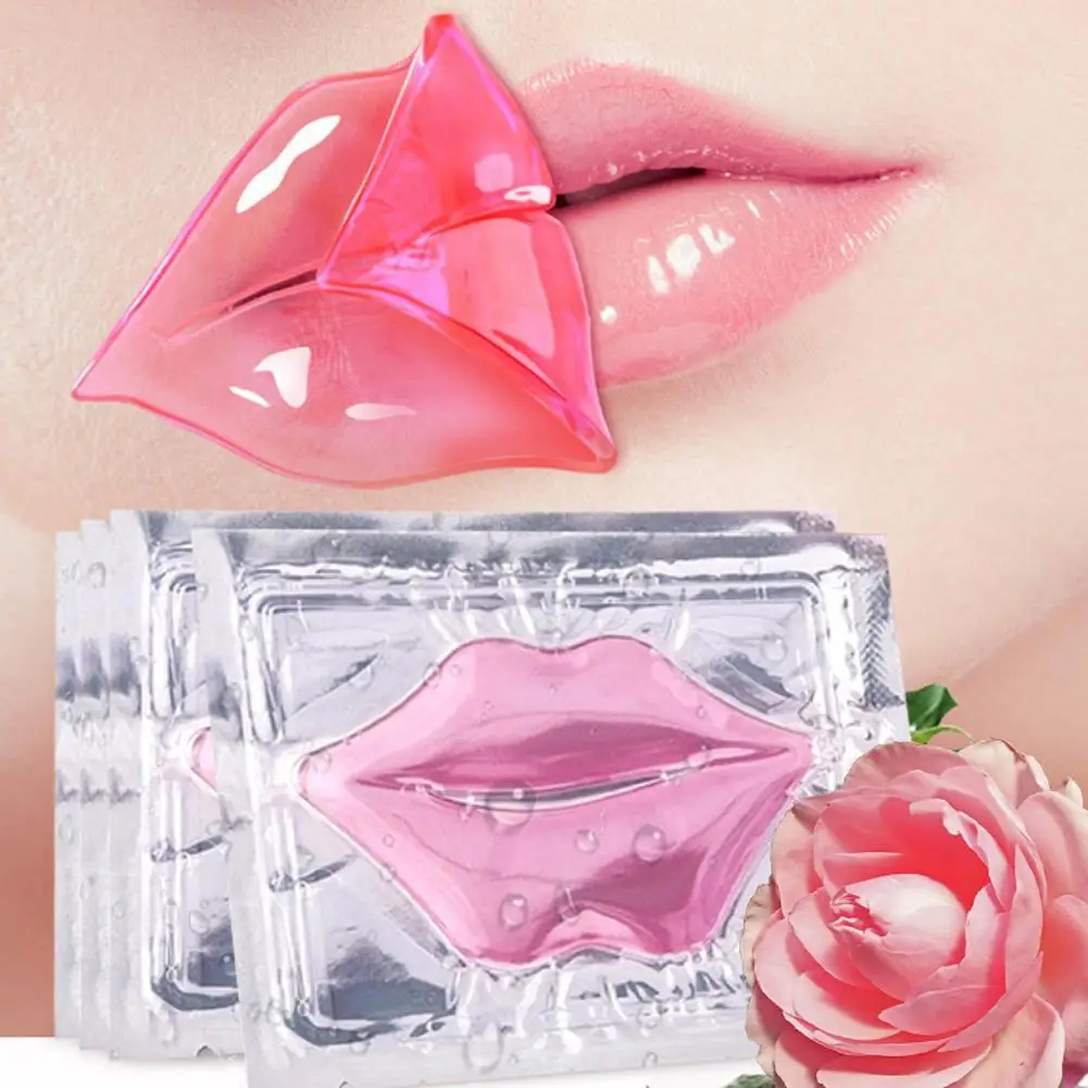 

50/10pcs Collagen Lip Mask Moisturizing Anti Wrinkle Nourishing Beauty Lips Care Labial Moisturizer Lip Patches Gel Pads Skin