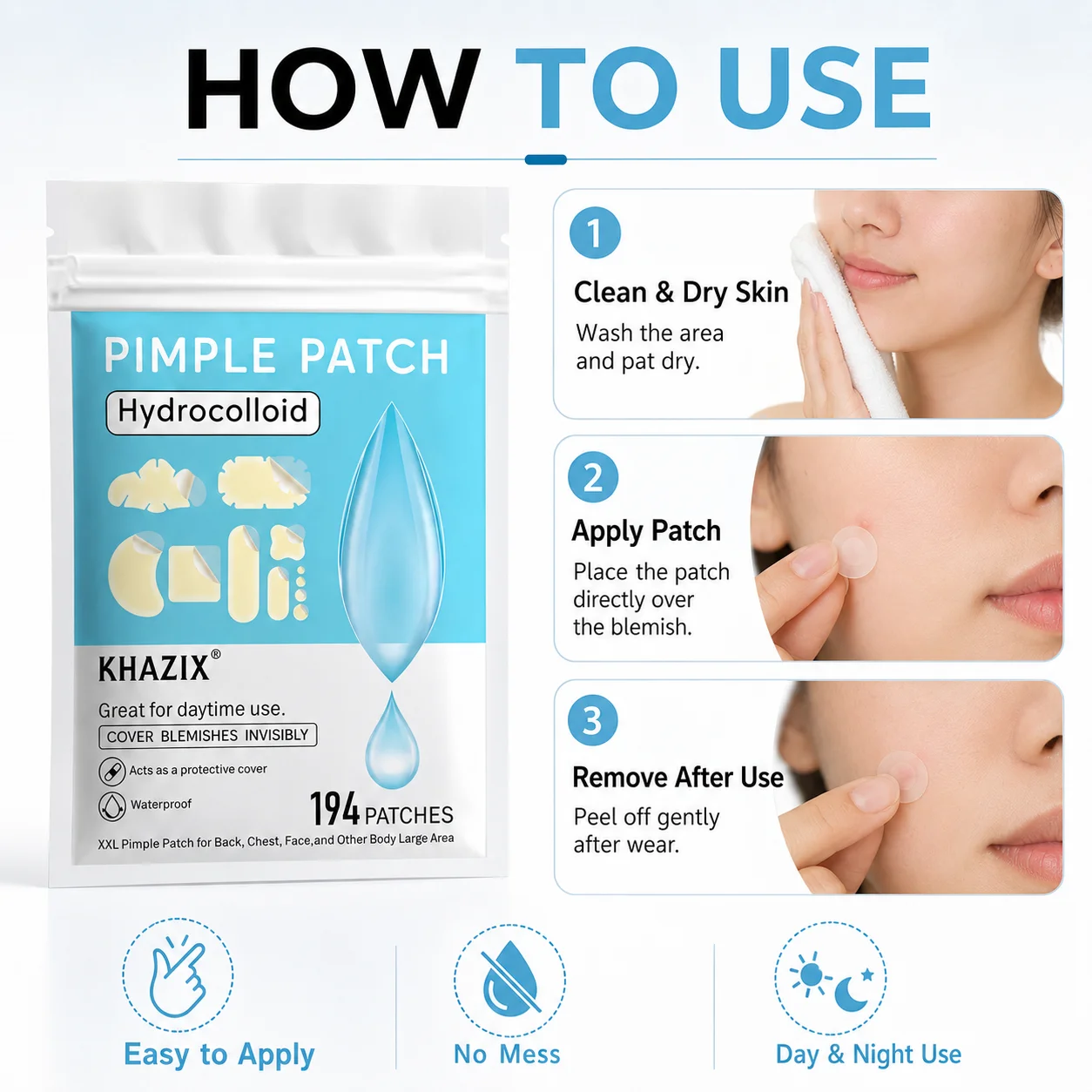 194 Adesivos Hidrocoloides par - Hydrocolloid Pimple Patch avaliação e preço