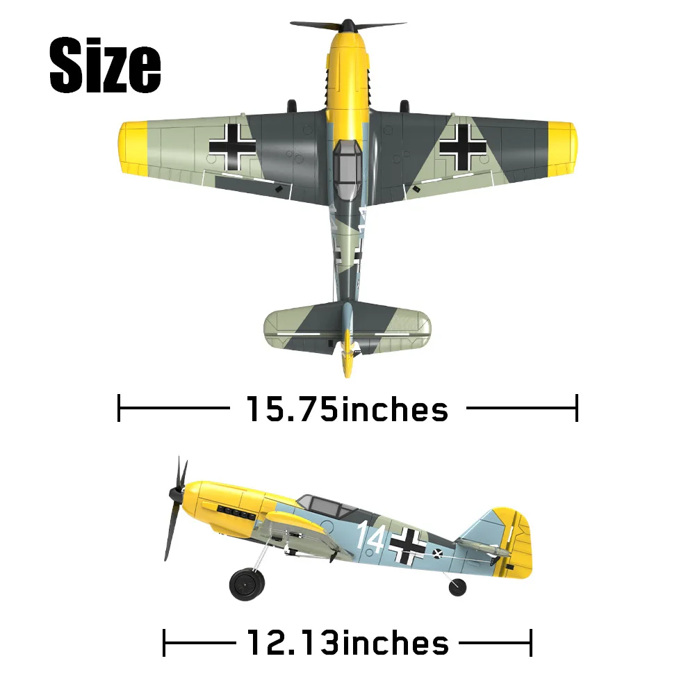 Nowy niemiecki myśliwiec Bf109 ze stałym skrzydłem Model samolotu Zdalnie sterowany szybowiec Piankowy model samolotu Zabawka dla dzieci Prezent