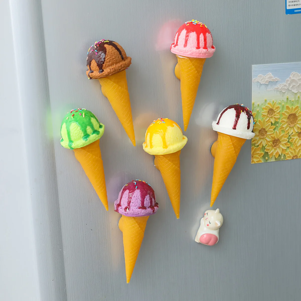 SimulationIce Cream Cone Transparent Cup Dessert Props Cafe Bar Bakery Decorate Ice Model Children's DIY Toys 6pc/lot