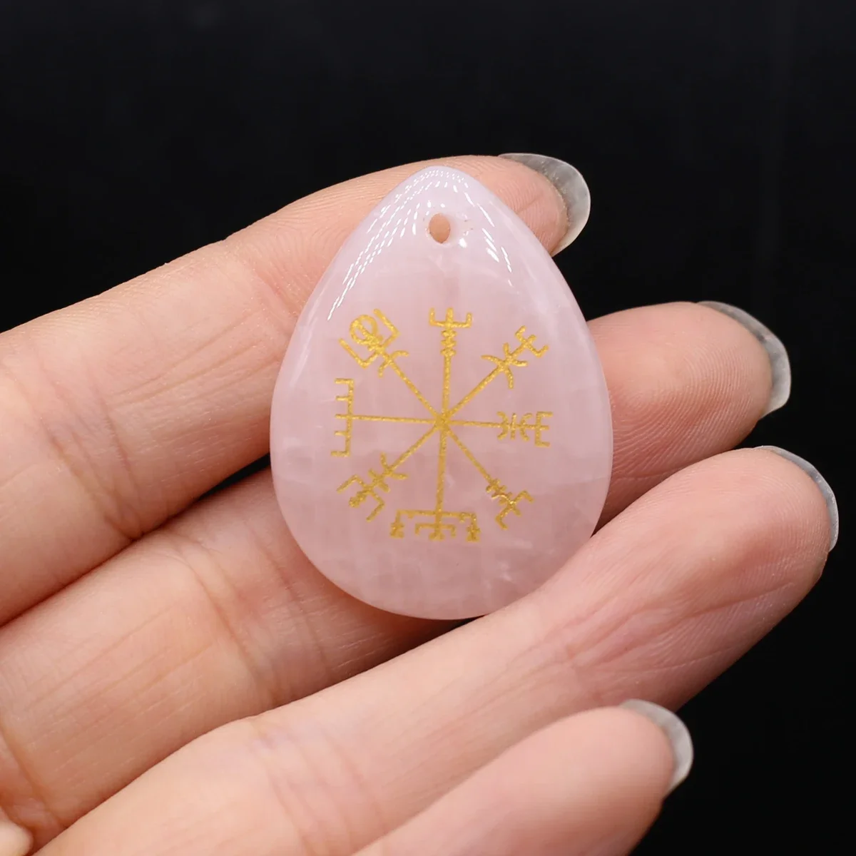 Natural Stone Pendants Divination Symbols Amethysts Quartz Energy Charns for Jewelry Making Diy Necklace Earring Supply