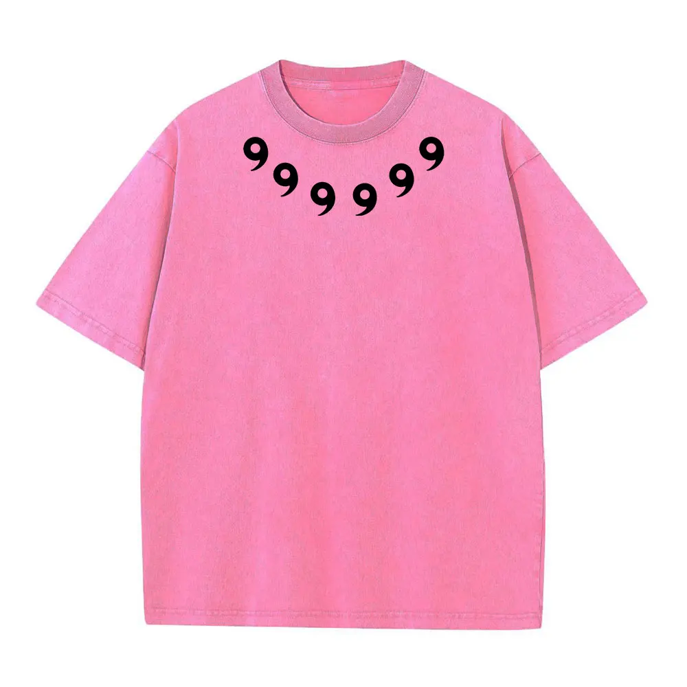 Men Vintage Washed TShirt Hip Hop Streetwear Anime Print T Shirt Harajuku 100% Cotton High Quality Summer Short Sleeve Top Tee image 2
