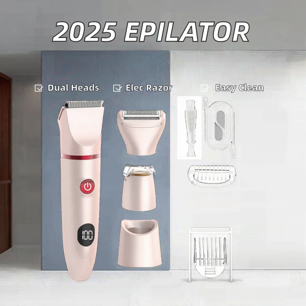 Hot Selling Dual Head Electric Razor Beauty Epilator Painless Household Shaver Trimmer for Women