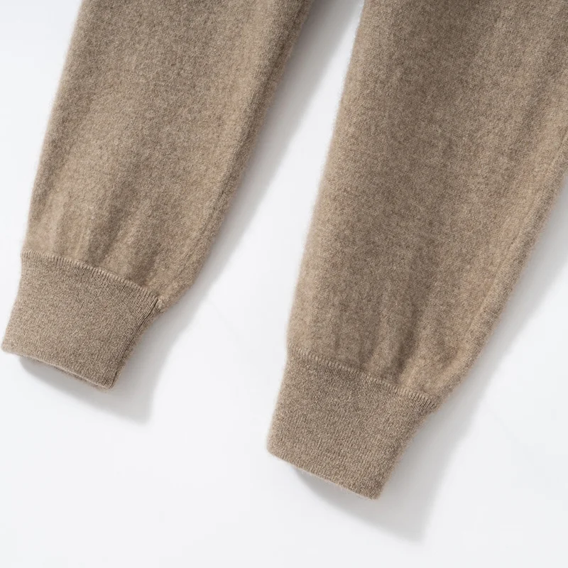 Высокое качество, 100% кашемировые брюки, мужские брюки с высокой талией, осень-зима, новые повседневные вязаные леггинсы, теплые модные свободные мужские брюки