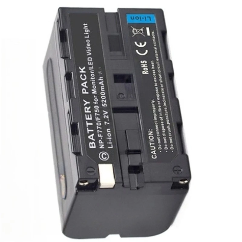 

5200mAh NP-F750/F770 Camera Battery Suitable for Sony LED Photography Light Fill Light High-quality and Long Battery Life
