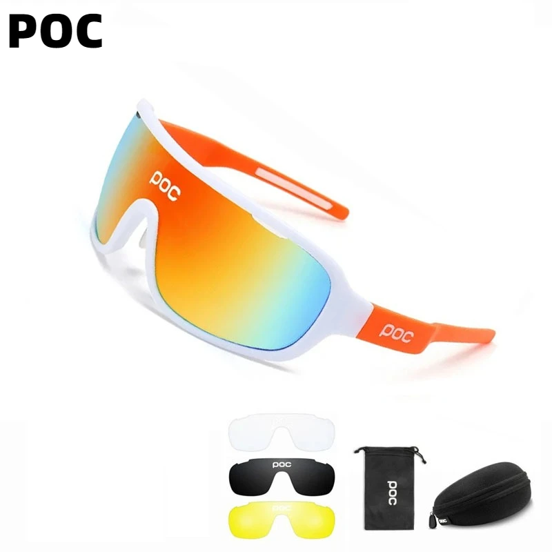 Poc Lunettes de cyclisme Sports de plein air garçons et filles course marathon cross country désert Lunettes coupe-vent, lunettes de soleil de randonnée