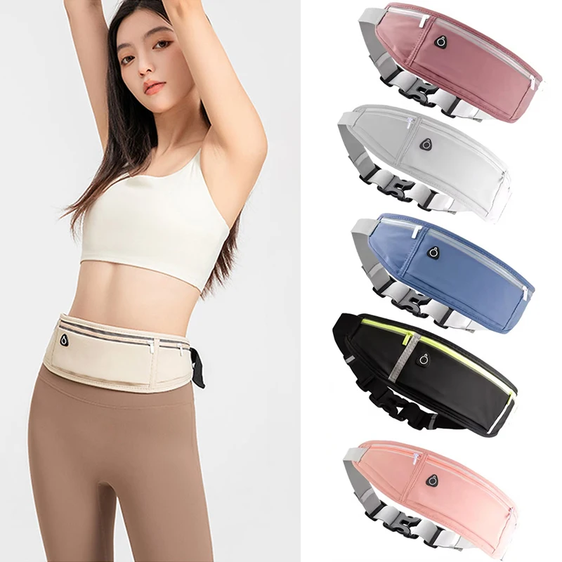Outdoor Running Bag Women Waist Bag Belt Bag Men Sports Fanny Pack Pouch Cell Phone Pocket Summer Gym Fitness Marathon Waist Bag