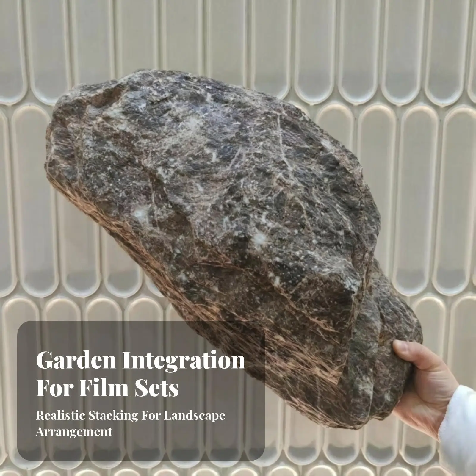 Faux Rock Decor Prop Lightweight PU Foam Artificial Stone Landscape Garden Studio Photography Accent