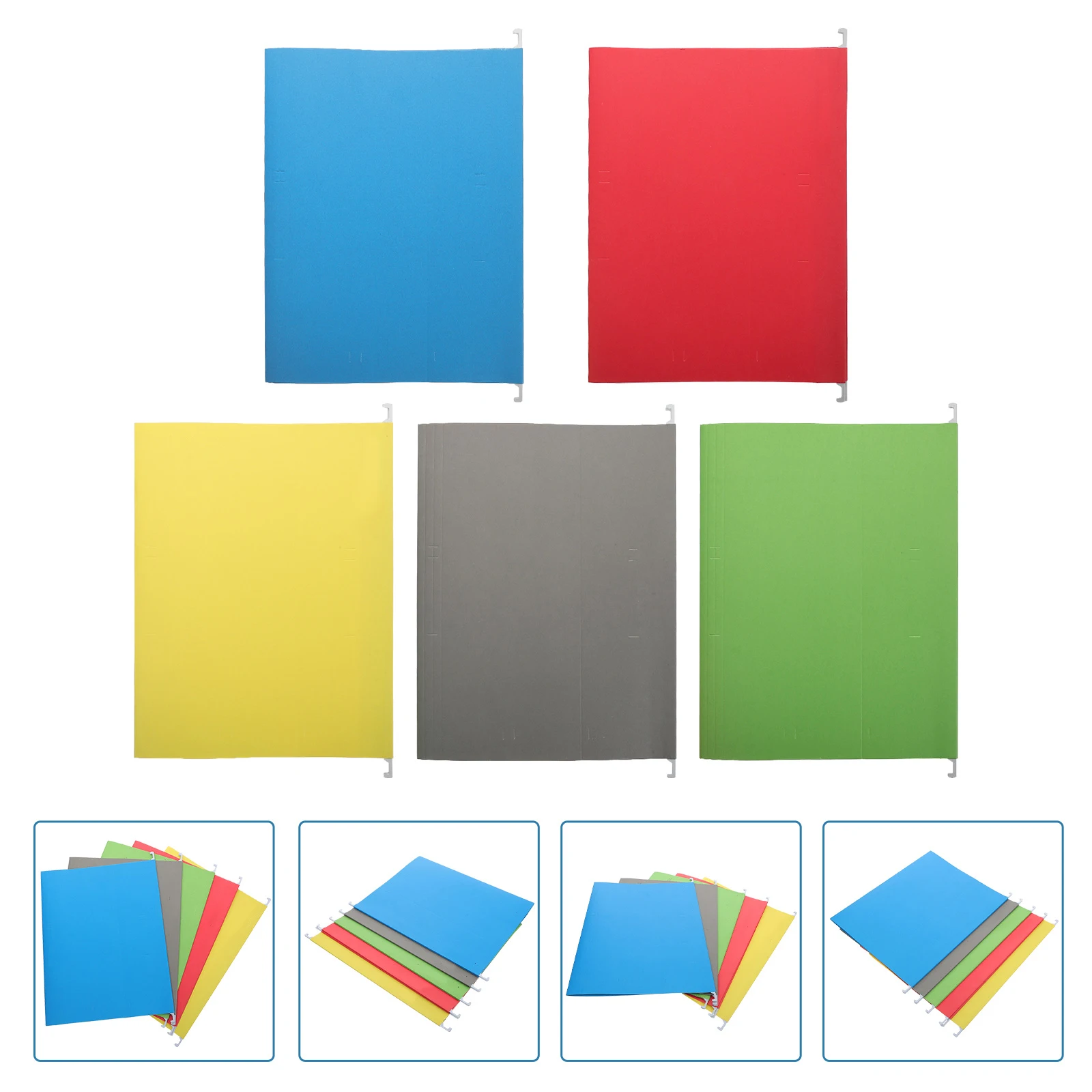 

5pcs A4 Paper File Folders Suspension Hanging File Holders Office Document Organizers For Home School Bright Colors