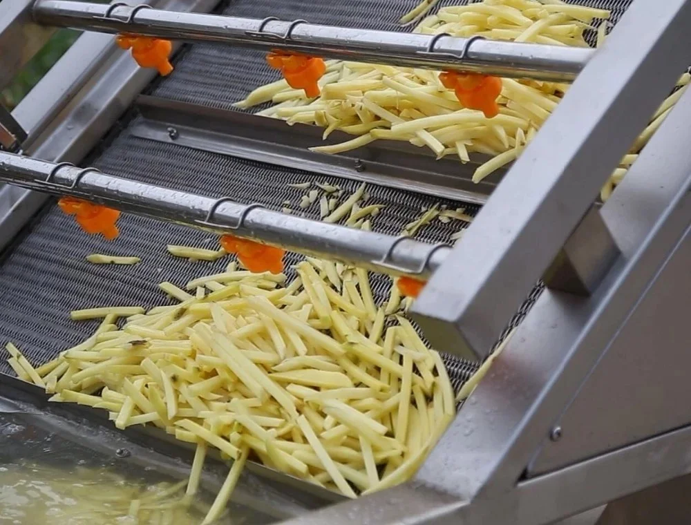 FOODLINE Industrial Frozen French Fries Production Line Blanching Dehydrating Machine For Large Scale Potato Product Plant