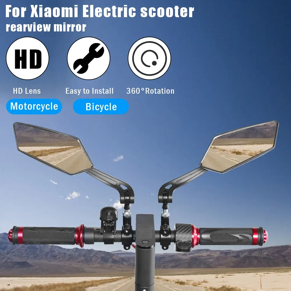 Adjustable Handlebar Rear View Mirror for Xiaomi M365 1S PRO Mi3 Mi4 Electric Scooter Wide Range Back Sight Reflector Mirror