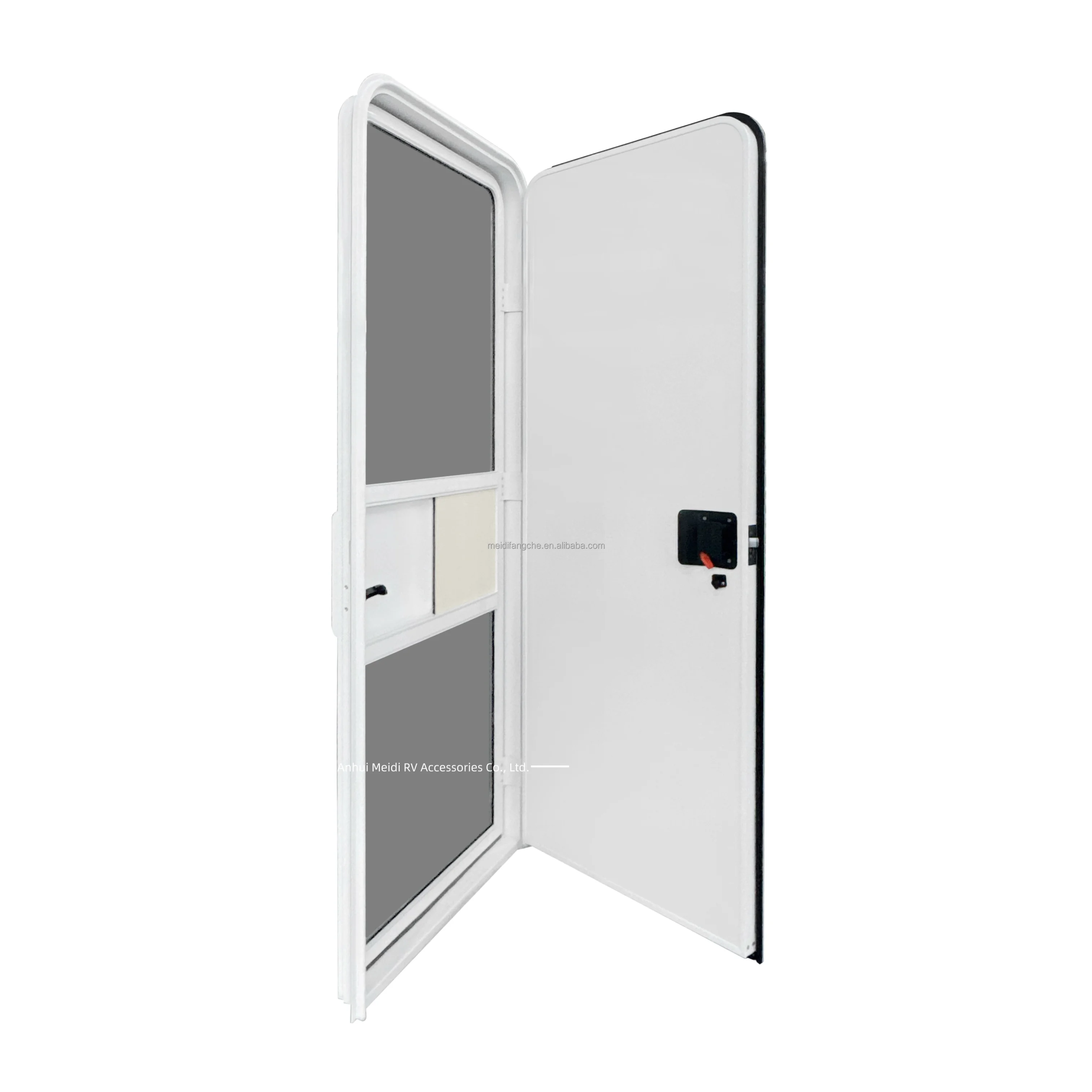 MEIDI Factory Direct Sale Modern Luxury Caravan Motorhome RV Aluminum Alloy Panel Entry Door Password Lock E-Mark Certified 1