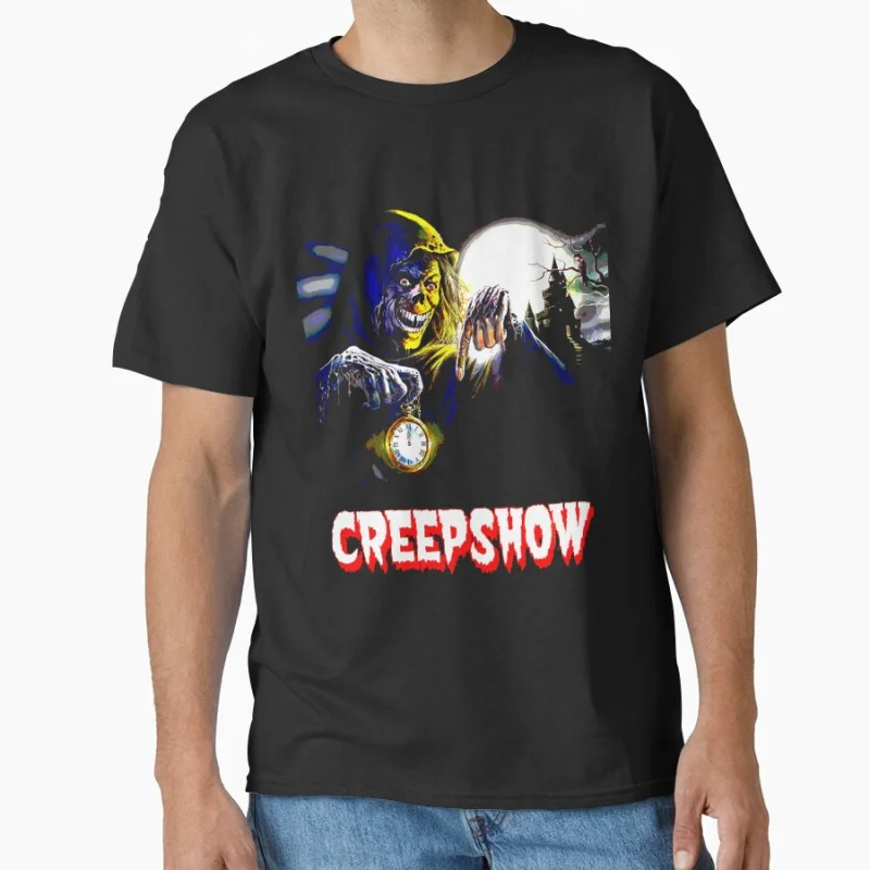 

Creepshow 80s vintage B movie retro tv shows Horror zombies Scary halloween gift T-shirt for fans Large size Tops S-6xl